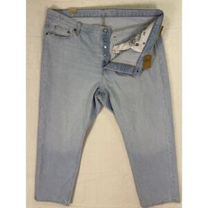 New Levis 501 Jeans Womens 22W Blue Straight Light Wash High Rise Button Fly
